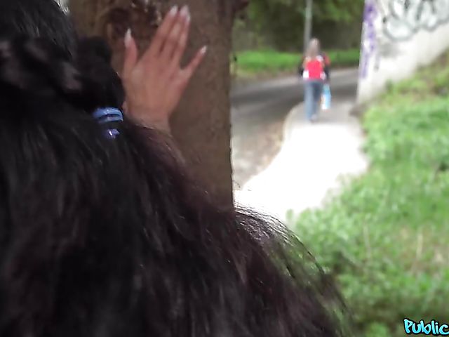 Street sex with dark-haired Czech Sandra Soul 