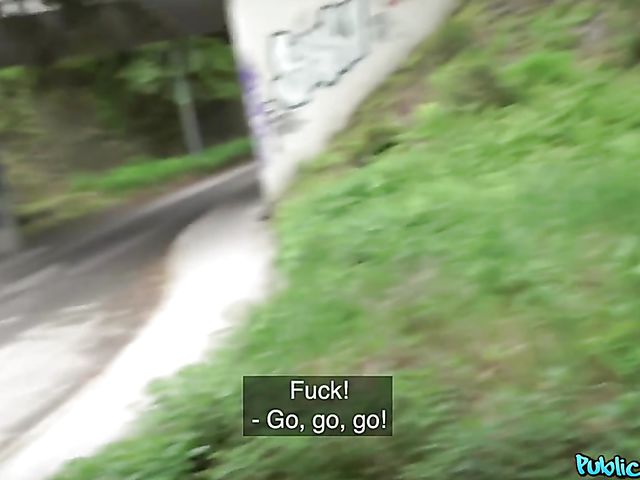 Street sex with dark-haired Czech Sandra Soul 