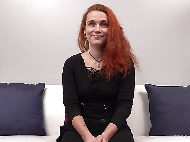 Czech redhead Katka is very excited about porn