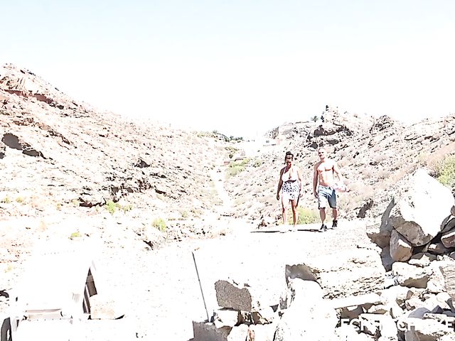 Banging Chloe Lamour's big tits outdoor