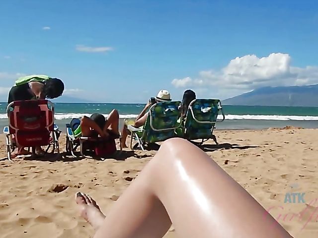 Weekend at the beach with barely legal teen Violet Rain 