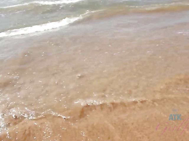 Weekend at the beach with barely legal teen Violet Rain 