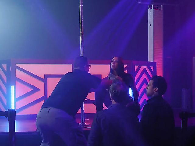 Strip club fuck with latex clad Rachel Starr