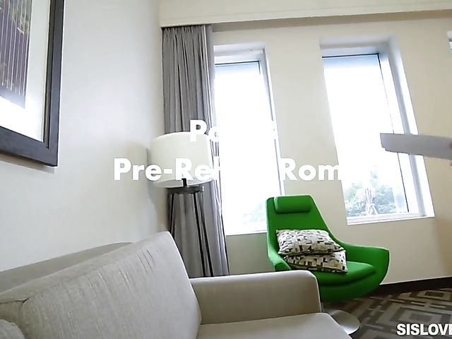 Black step brother fucks sister Candy White in her bed