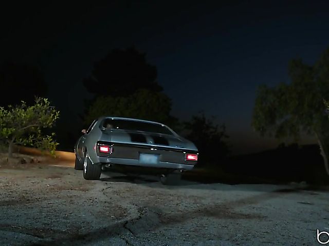 Midnight outdoor quickie with exotic chick Maya Bijou