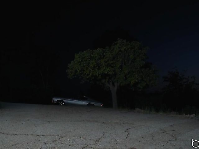 Midnight outdoor quickie with exotic chick Maya Bijou