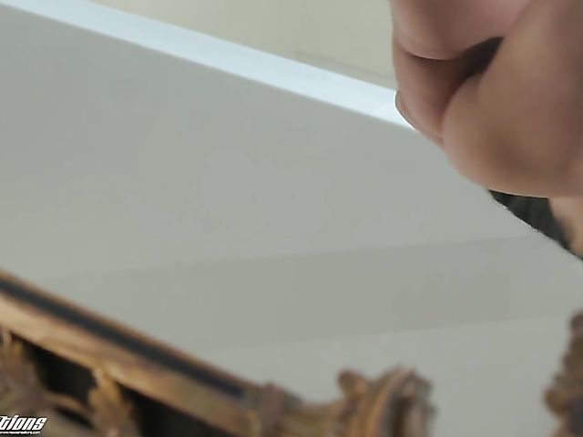 Big dildo fun with raven-haired woman Nelly Kent 