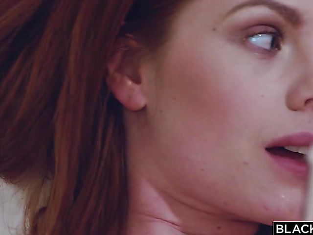 Interracial redhead Ella Hughes having outdoor fun