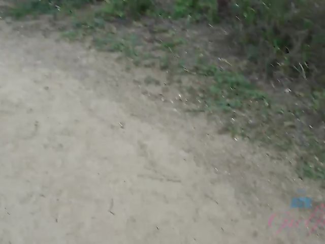 Piss on cock and outdoor anal on a rock with Lola Fae