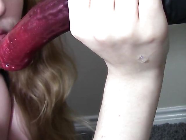 Horse cock dildo deepthroat just for fun