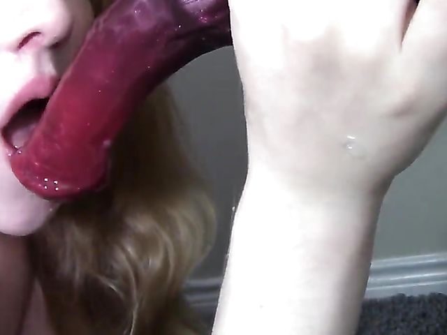 Horse cock dildo deepthroat just for fun