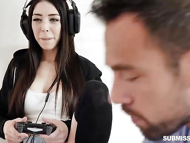 Dildo machine for big titty gamer Harlowe Blue 