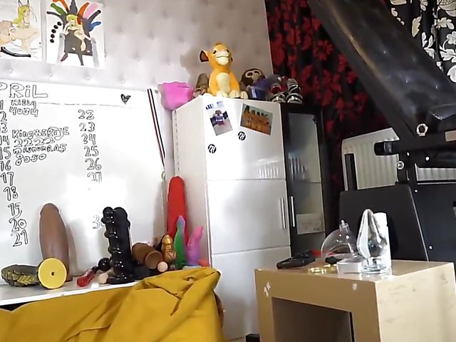 Giant anal dildo and wet orgasm webcam session