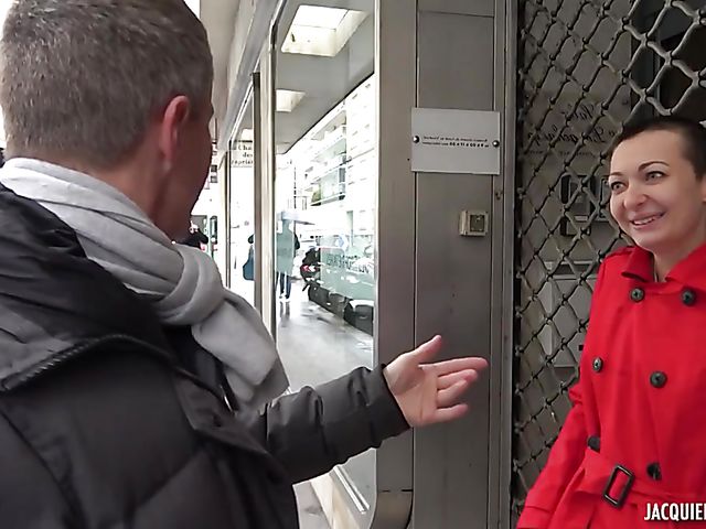 Skinny anal girl Aletta with fake firm boobs