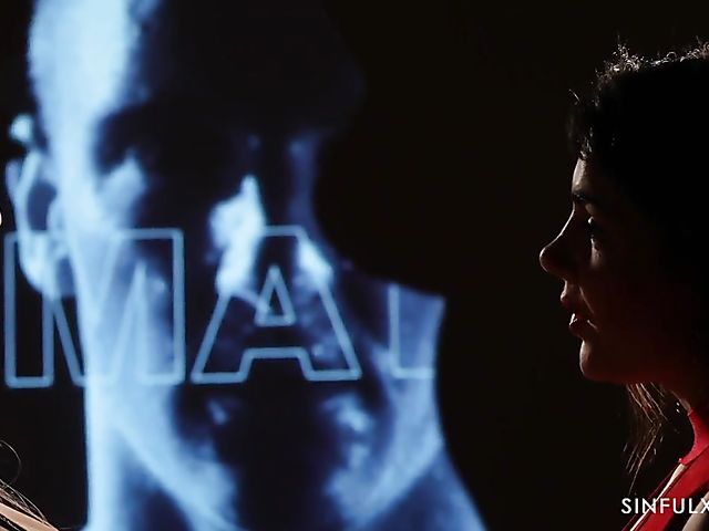 Erotic threesome in the dark with chesty Valentina Nappi and Angel Wicky