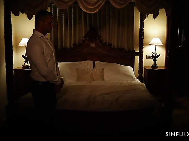 Erotic threesome in the dark with chesty Valentina Nappi and Angel Wicky