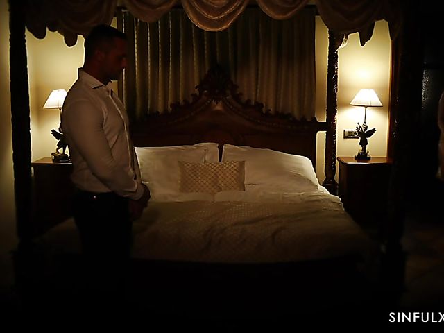 Erotic threesome in the dark with chesty Valentina Nappi and Angel Wicky