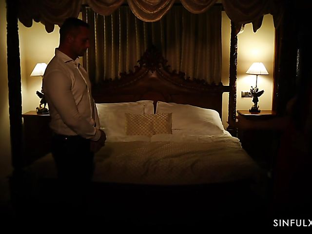 Erotic threesome in the dark with chesty Valentina Nappi and Angel Wicky