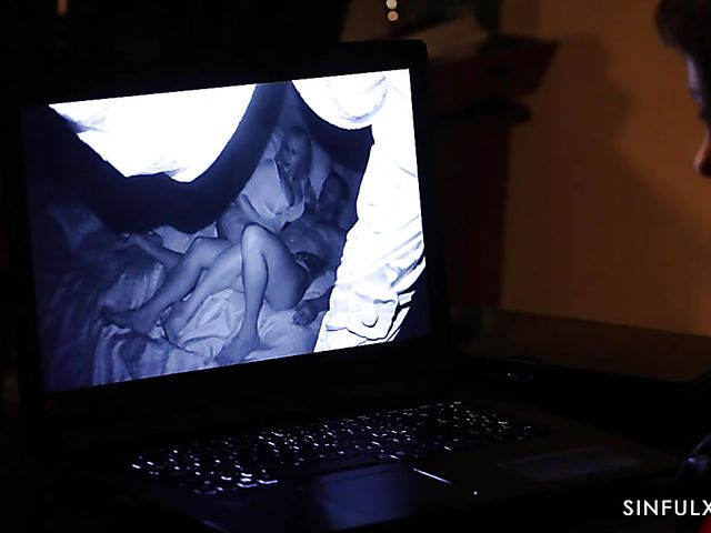 Erotic threesome in the dark with chesty Valentina Nappi and Angel Wicky