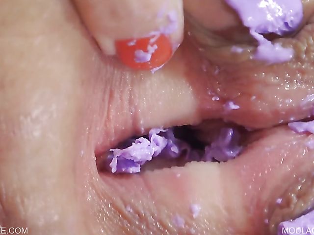 Lesbian femdom with foot fisting and pussy whipping