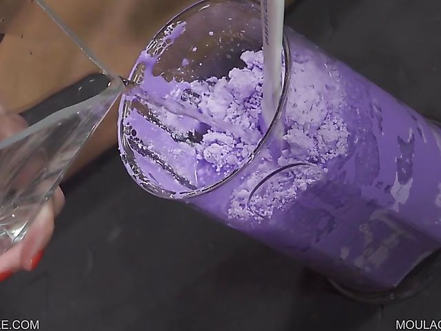 Lesbian femdom with foot fisting and pussy whipping