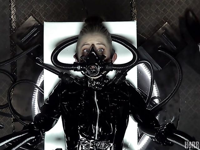 Latex anal with a helpless slavegirl getting banged by the monster