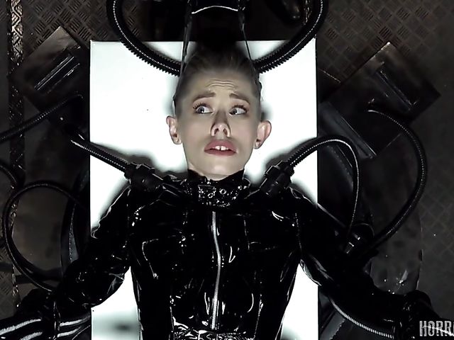 Latex anal with a helpless slavegirl getting banged by the monster