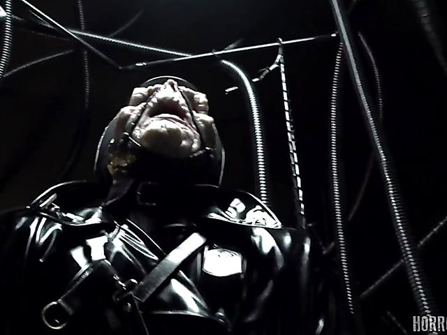 Latex anal with a helpless slavegirl getting banged by the monster