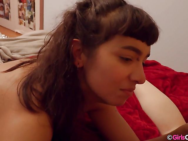 Lesbian girls out west Allegra and Ivory Mae throw a party