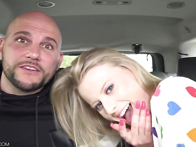 Tiny blonde Paris White gets picked up by Jmac