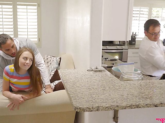 Stepbrother pounds his teen sister Kyler Quinn secretly