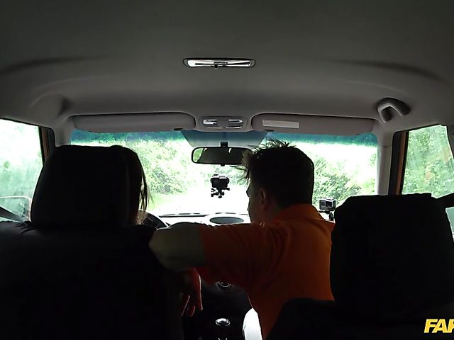 Driving lesson and car sex with cute Adele Unicorn