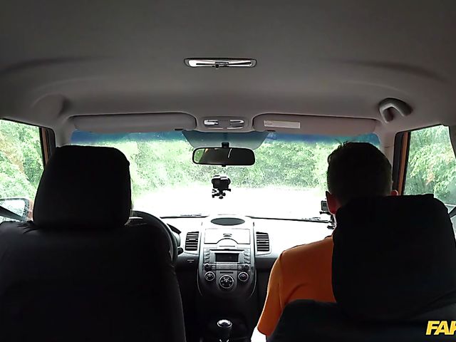 Driving lesson and car sex with cute Adele Unicorn