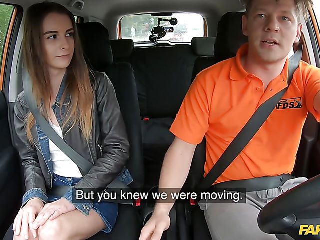 Driving lesson and car sex with cute Adele Unicorn