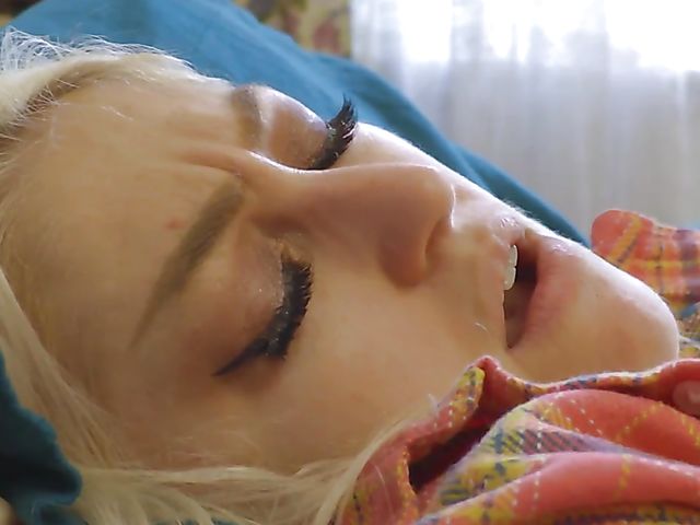 Hairy blonde fingering her beaver and using her butt plug 