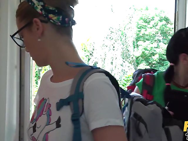 Hotel threesome with euro girls Kittina Clairette and Alexis Crystal