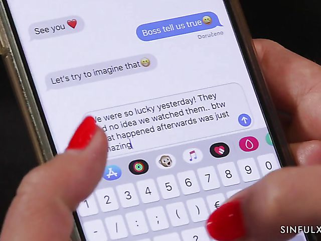 Lesbian erotic scene with office girls Katy Rose and Alexis Crystal