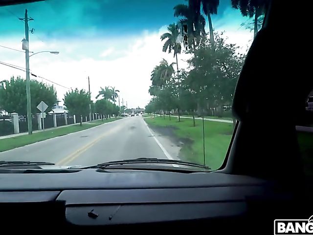 Latina with big naturals Antonella Lasirena fucking in a van