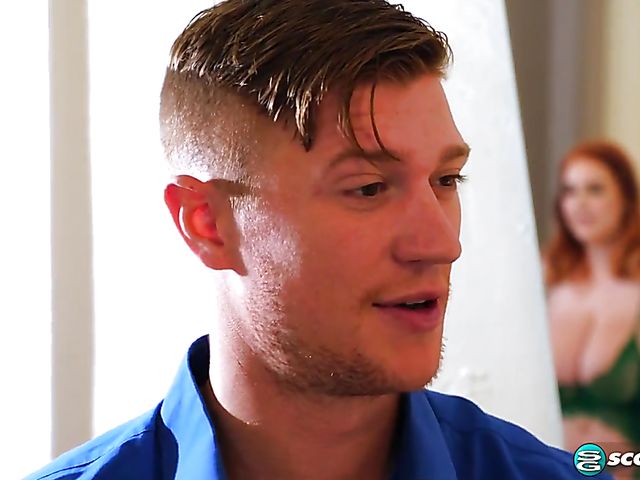 Redheaded young BBW with enormous tits Lissa Hope gets it on