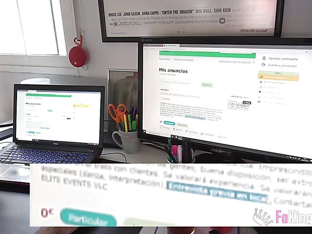 FaKings Spanish newcomer Paola stripping on stage and fucking in fishnets