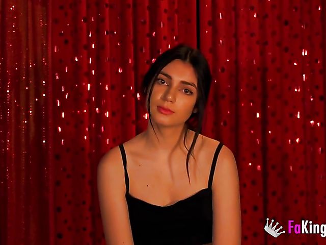 FaKings Spanish newcomer Paola stripping on stage and fucking in fishnets