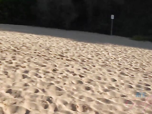 WIld beach sex from your point of view with teenage Melody Marks