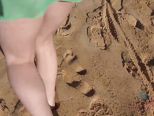 WIld beach sex from your point of view with teenage Melody Marks