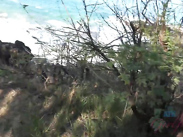 WIld beach sex from your point of view with teenage Melody Marks