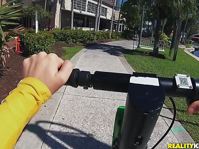 Slutty teen Sofie Reyez loves riding scooters and cocks