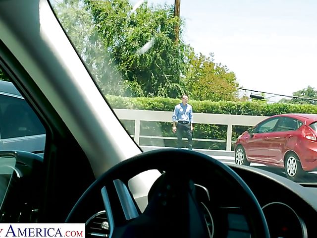 Busty blonde Vanessa Cage is horny and needs Brad Newman's help