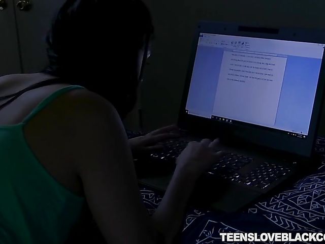 White teen black cock fun with sweet Miranda Miller