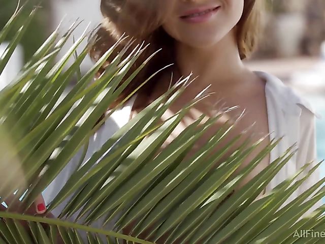 Poolside sex outdoors with fresh teen Ulia