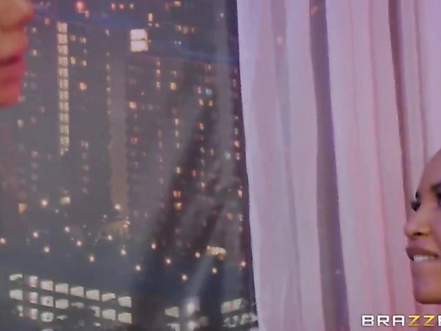 Interracial lesbians Demi Sutra and Karma Rx at the strip club 