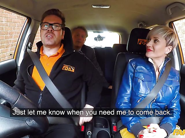 Ukrainian short hair MILF Tanya Virago can fuck but can't drive